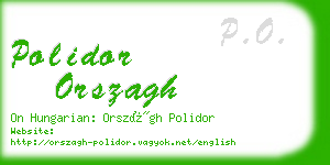 polidor orszagh business card